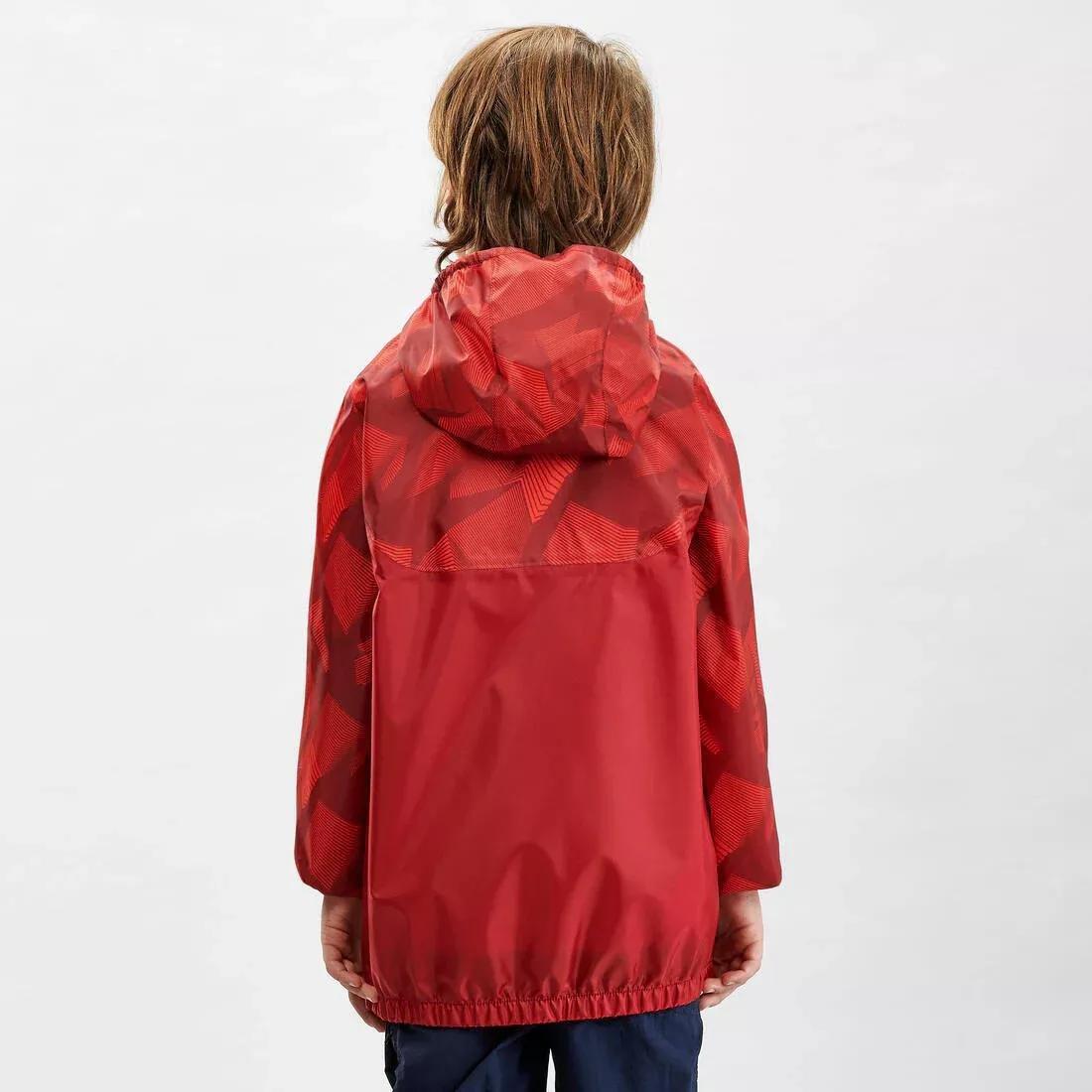BORDEAUX Kids' Hiking Waterproof Jacket MH150 7-15 Years, No Color, large image number 3