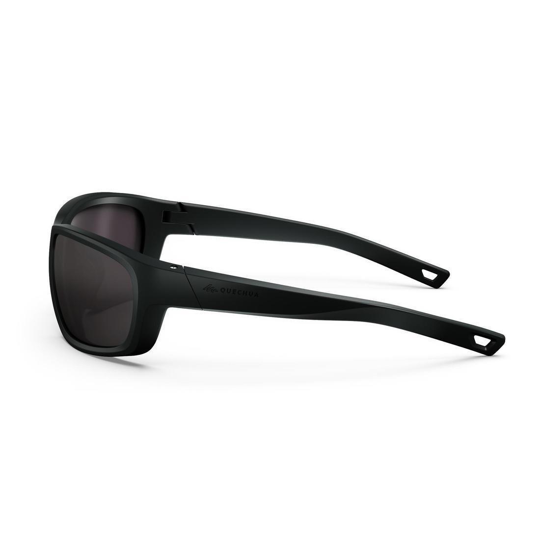 Adults' Hiking Sunglasses MH500, Category 3, Black, No Color, large image number 4