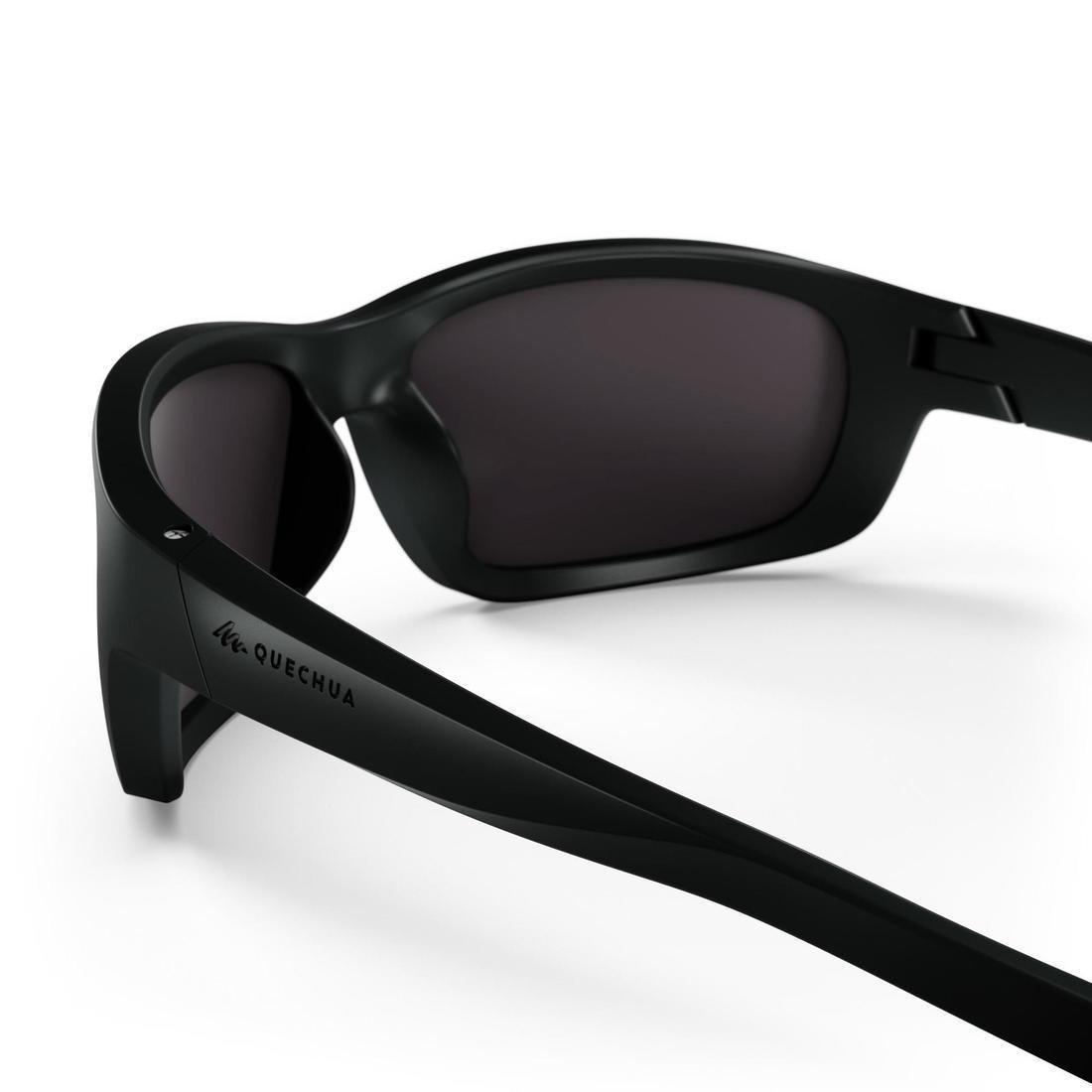 Adults' Hiking Sunglasses MH500, Category 3, Black, No Color, large image number 7