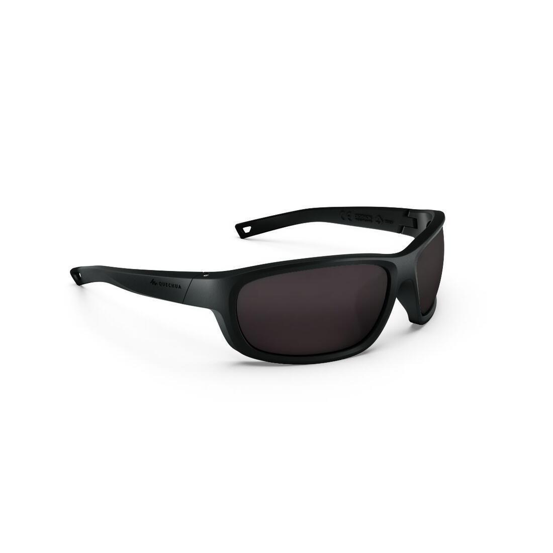 QUECHUA - Adults' Hiking Sunglasses MH500, Category 3, Black