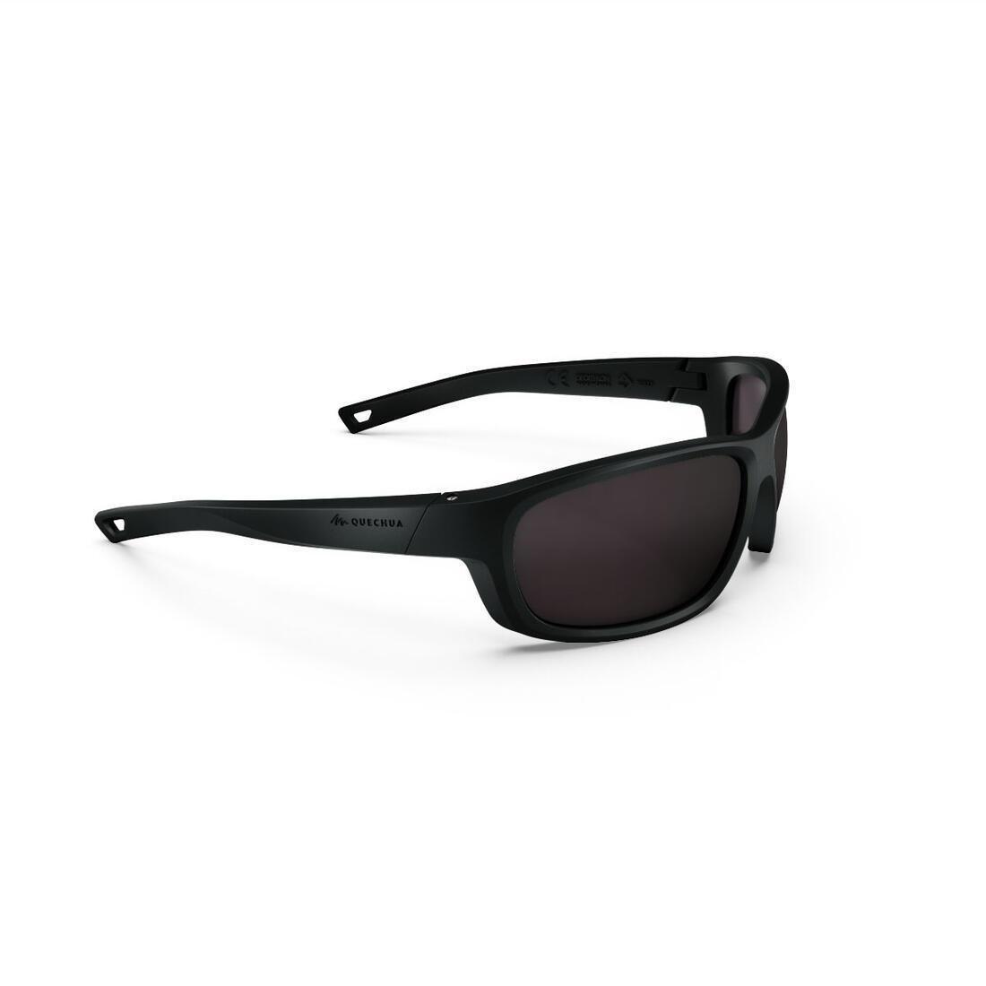 QUECHUA - Adults' Hiking Sunglasses MH500, Category 3, Black