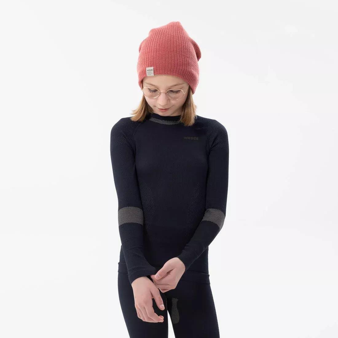Kids Unisex Ski Base Layer Top - Bl 500 I-Soft Seamless, Blue, , large image number 8