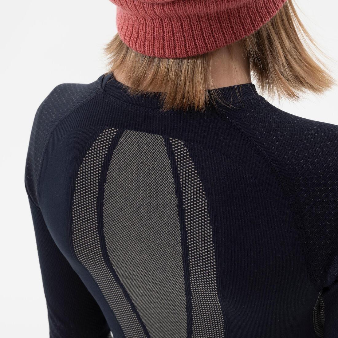 Kids Unisex Ski Base Layer Top - Bl 500 I-Soft Seamless, Blue, , large image number 11
