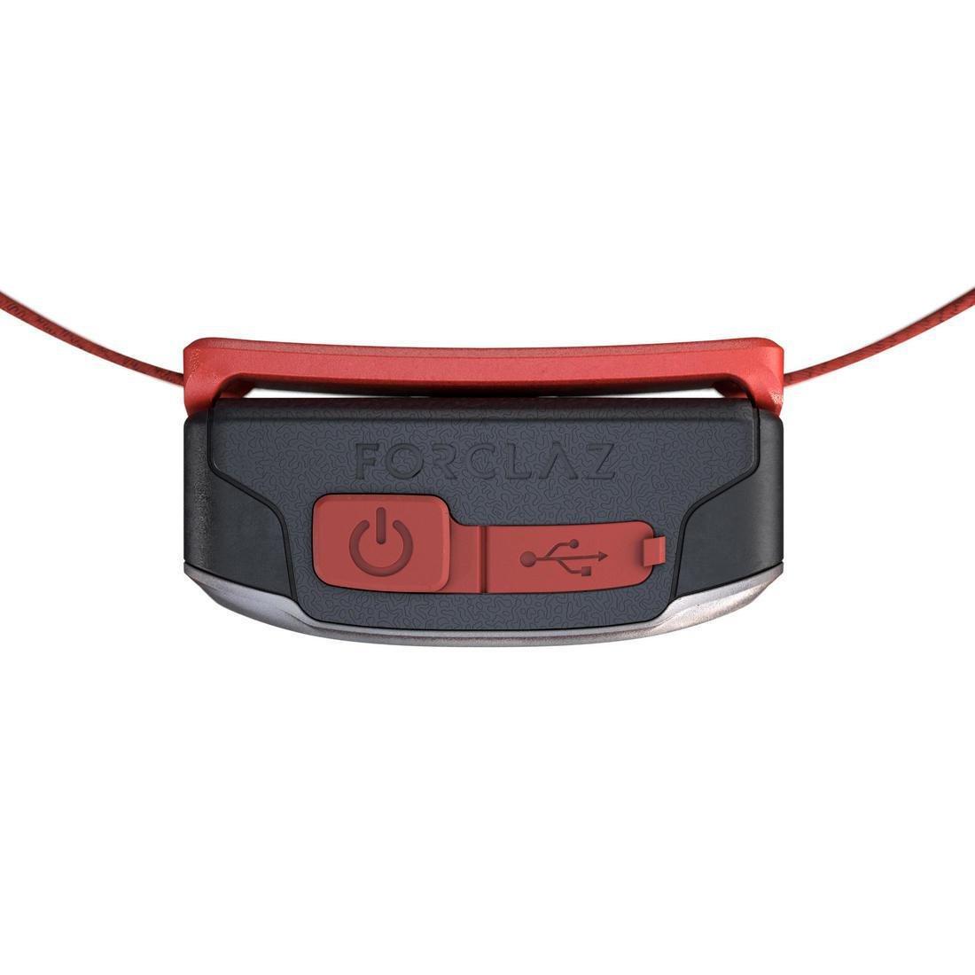 BRICK RED Rechargeable Head Torch - 100 lumen - BIVOUAC 500 USB, No Color, large image number 4