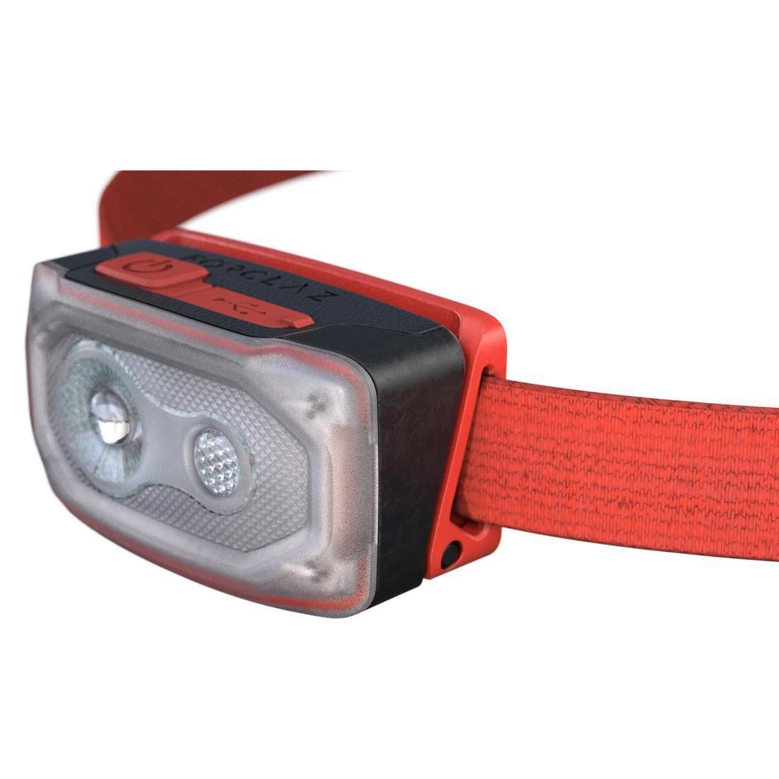 BRICK RED Rechargeable Head Torch - 100 lumen - BIVOUAC 500 USB, No Color, large image number 5