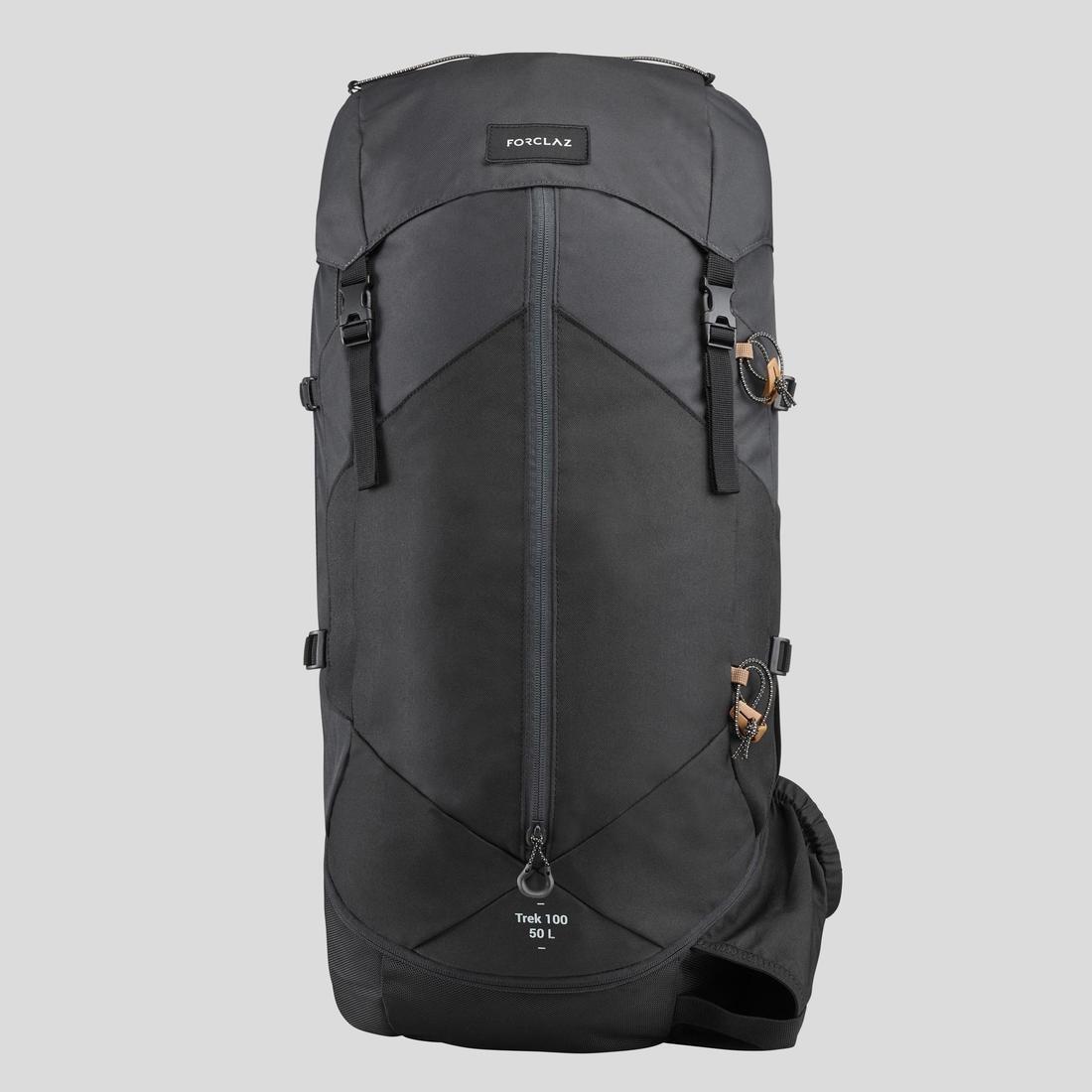 Mens Trekking Backpack - Mt 100 Easyfit, Grey, No Color, large image number 2