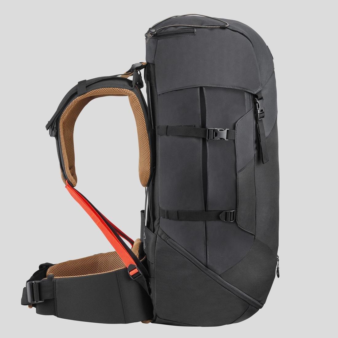 Mens Trekking Backpack - Mt 100 Easyfit, Grey, No Color, large image number 3