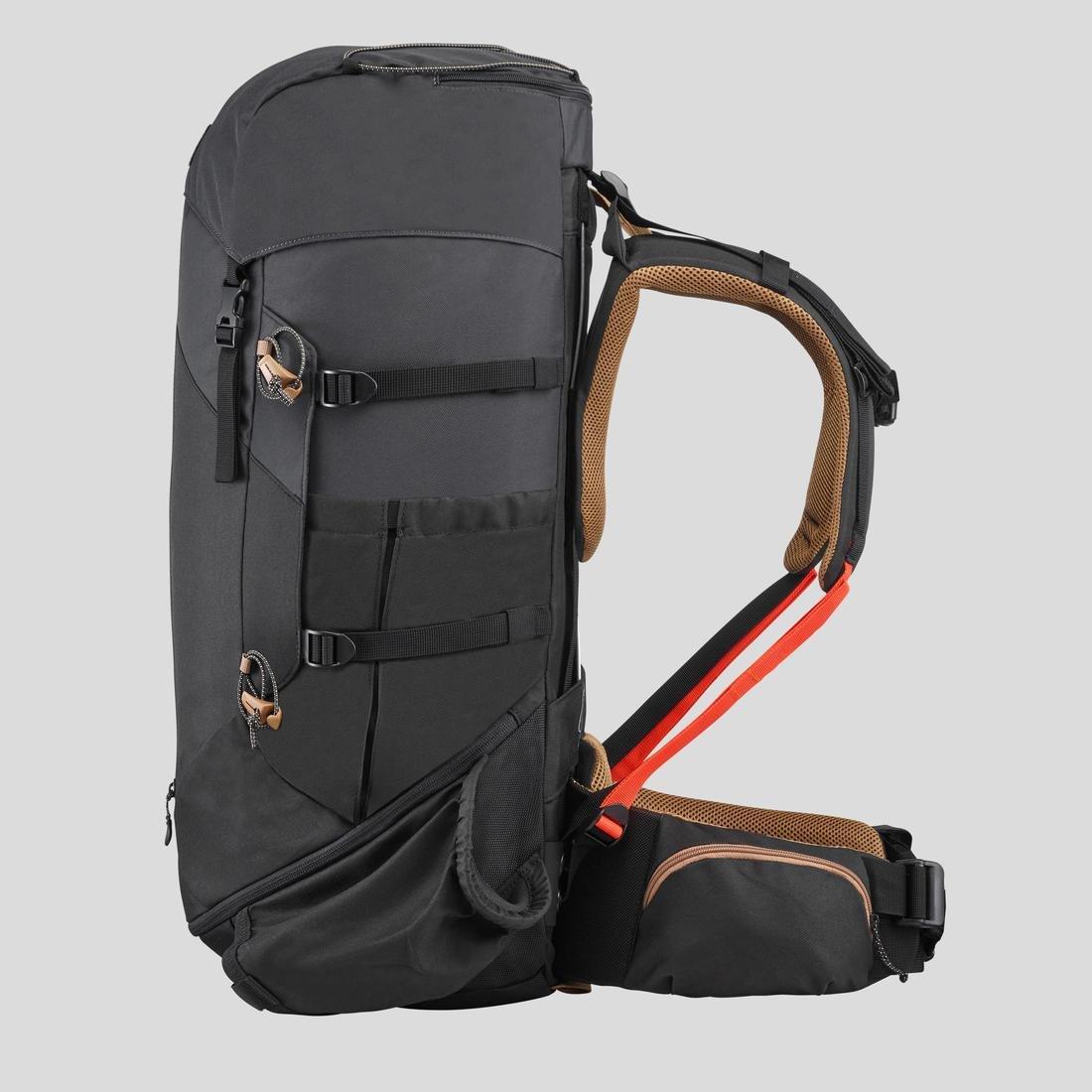 Mens Trekking Backpack - Mt 100 Easyfit, Grey, No Color, large image number 5