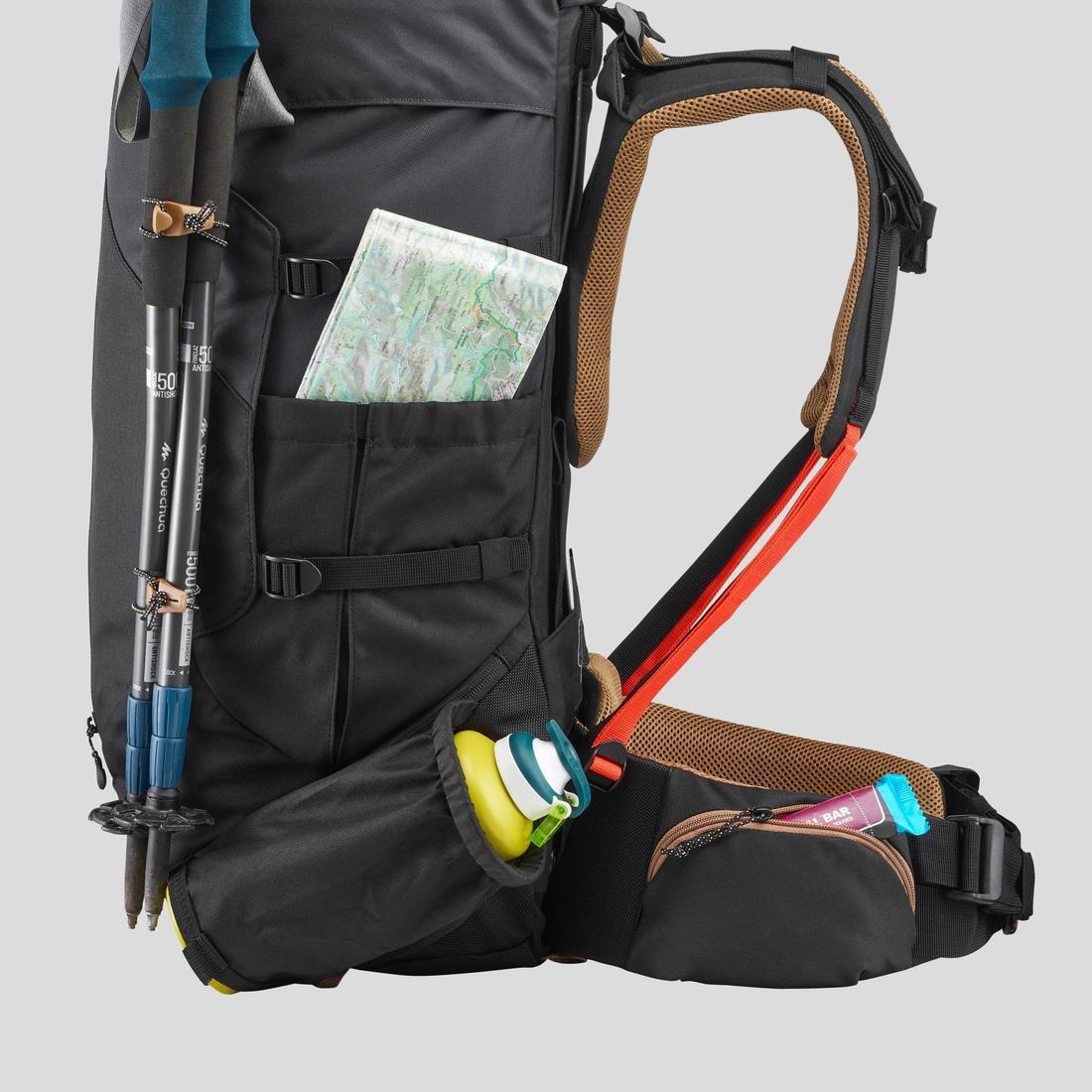 Mens Trekking Backpack - Mt 100 Easyfit, Grey, No Color, large image number 10