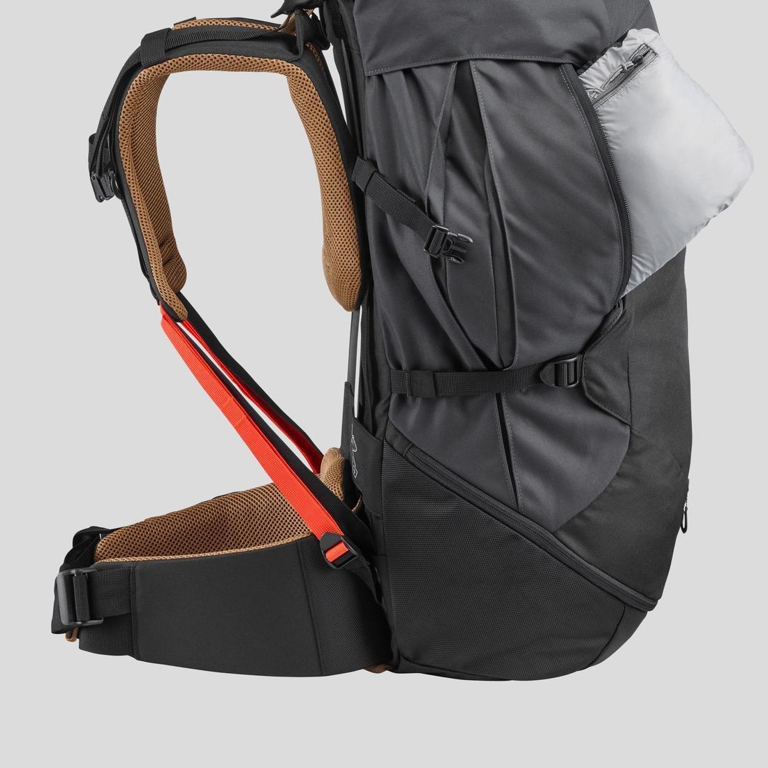 Mens Trekking Backpack - Mt 100 Easyfit, Grey, No Color, large image number 11