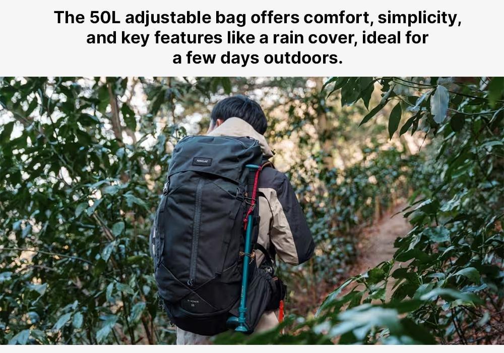 Mens Trekking Backpack - Mt 100 Easyfit, Grey, No Color, large image number 19