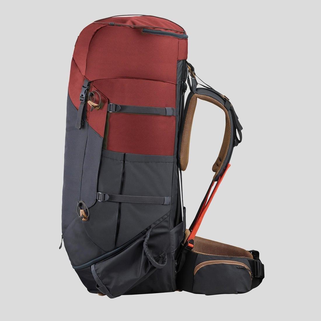 Men's  Treakking Backpack - MT100 Easyfit, Mahogany, No Color, large image number 4