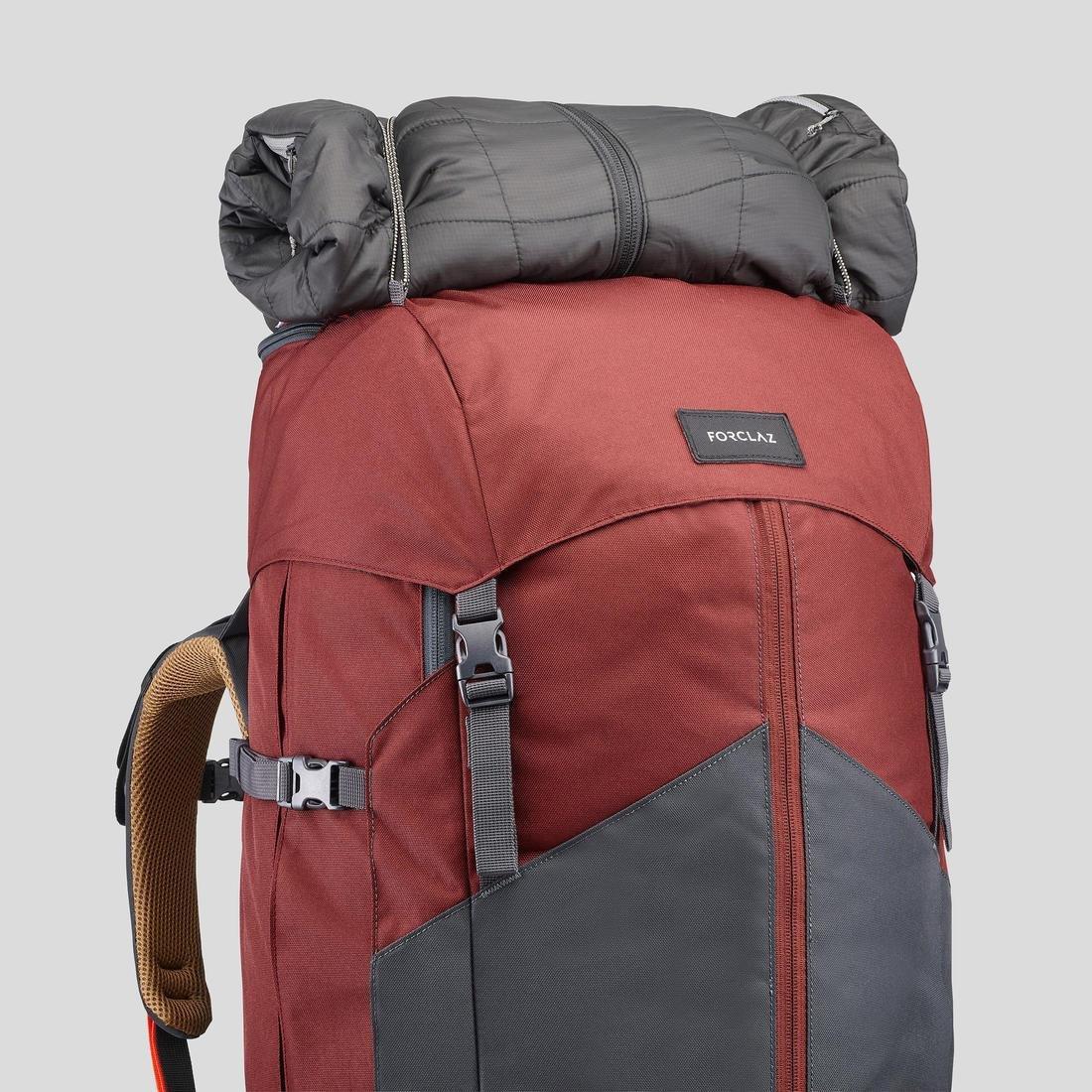 Men's  Treakking Backpack - MT100 Easyfit, Mahogany, No Color, large image number 11