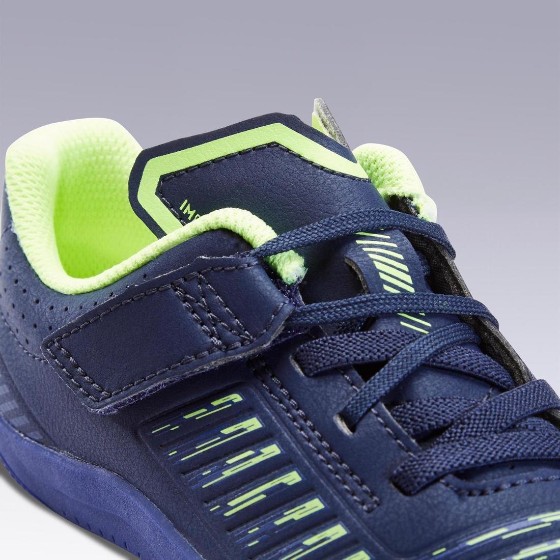 NAVY BLUE Kids' Futsal Shoes Ginka 500, , large image number 4