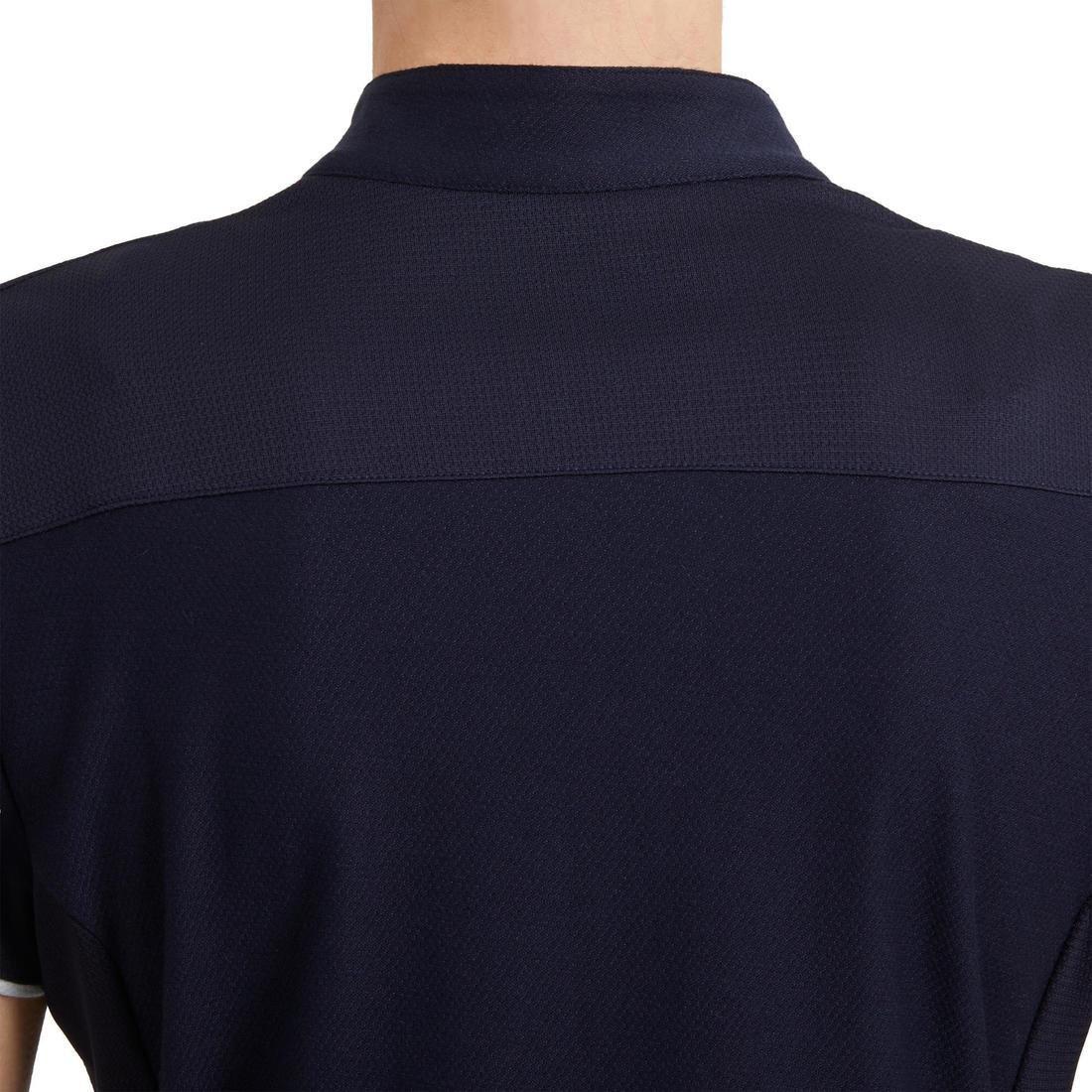 Women's Short-Sleeved Horse Riding Polo Shirt 500 -Blue, No Color, large image number 8