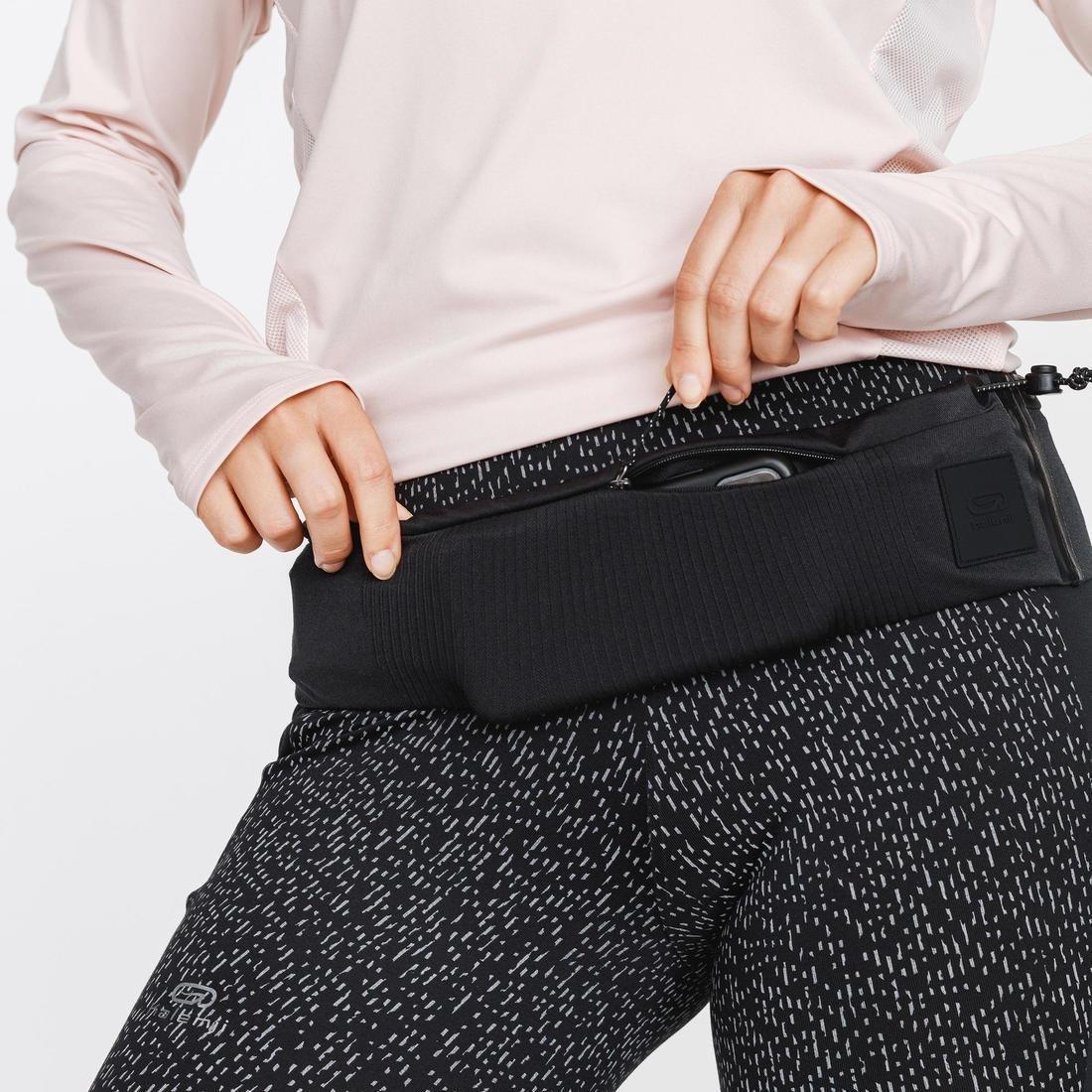 Unisex Comfort Running Belt, Black, , large image number 0
