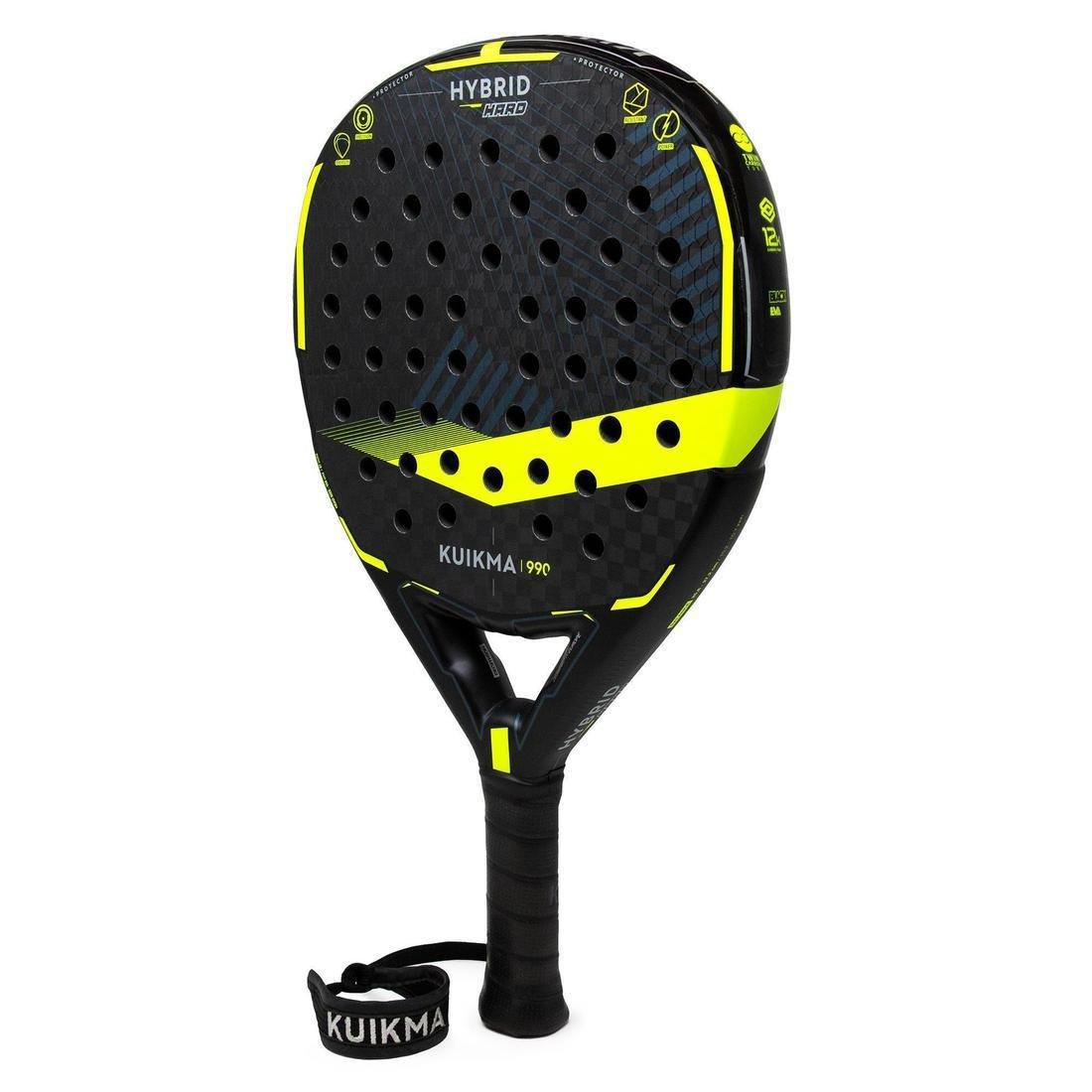 Adult Padel Racket Pr 990 Hybrid Hard, Yellow, No Color, large image number 1