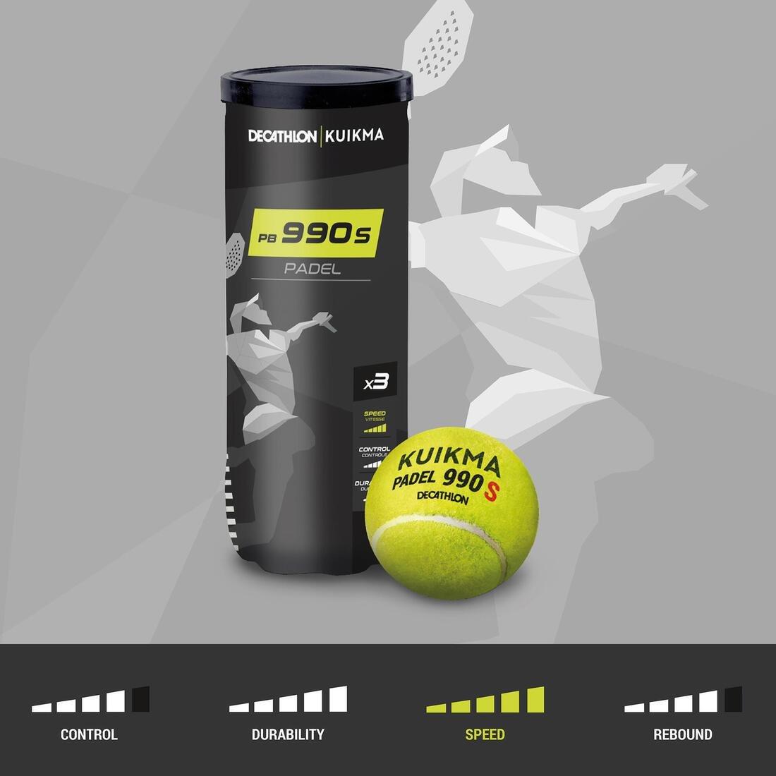 Padel Ball - Pb 990 Speed 3-Pack, No Color, large image number 3