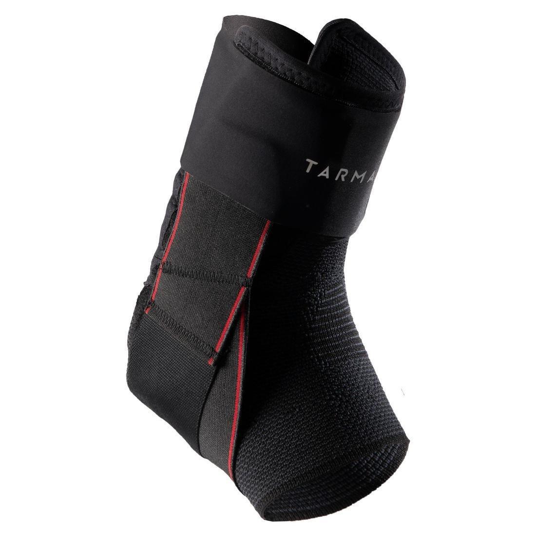 TARMAK - 1/2 Strong 500 Men's/Women's Right/Left Ankle Ligament Support - Black, Dark Grey