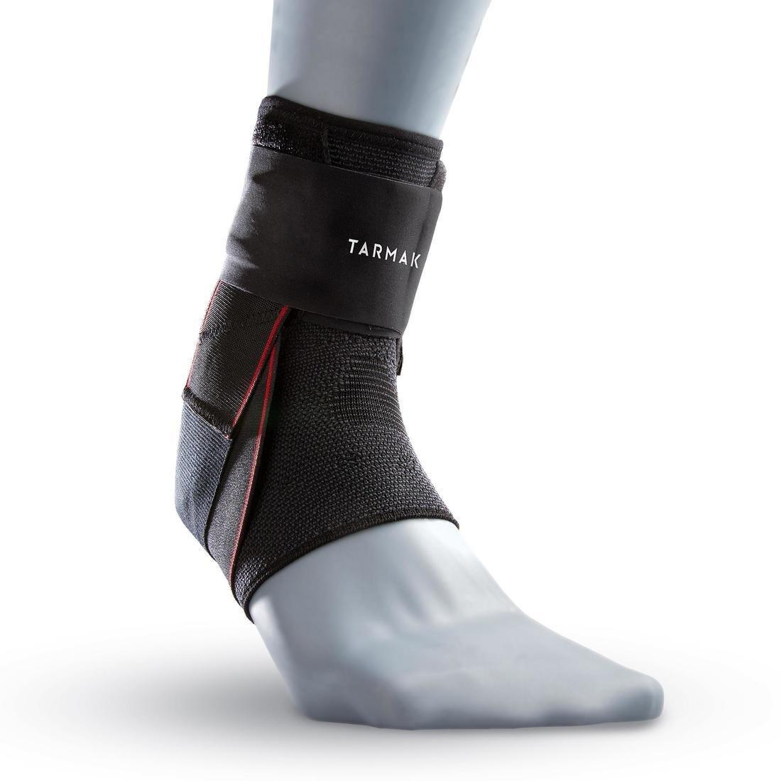 TARMAK - 1/2 Strong 500 Men's/Women's Right/Left Ankle Ligament Support - Black, Dark Grey