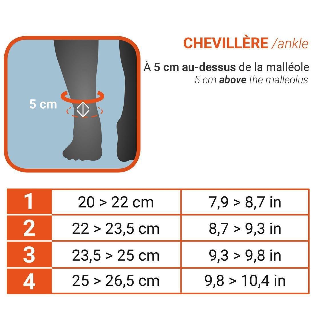 1/2 Strong 500 Men's/Women's Right/Left Ankle Ligament Support - Black, Dark Grey, , large image number 2