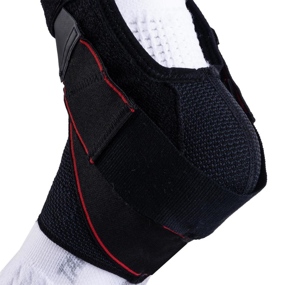 1/2 Strong 500 Men's/Women's Right/Left Ankle Ligament Support - Black, Dark Grey, , large image number 4