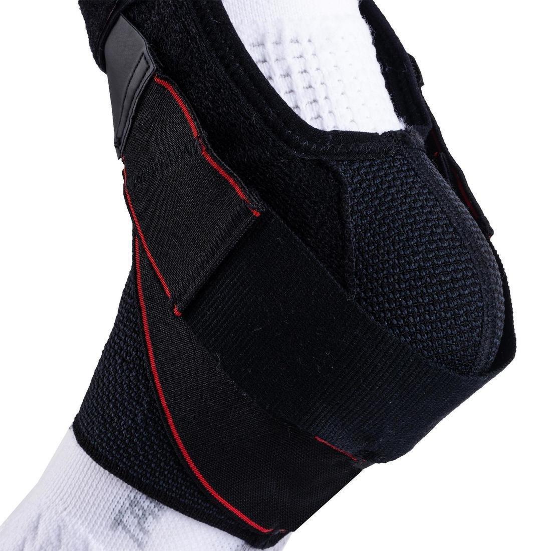 TARMAK - 1/2 Strong 500 Men's/Women's Right/Left Ankle Ligament Support - Black, Dark Grey