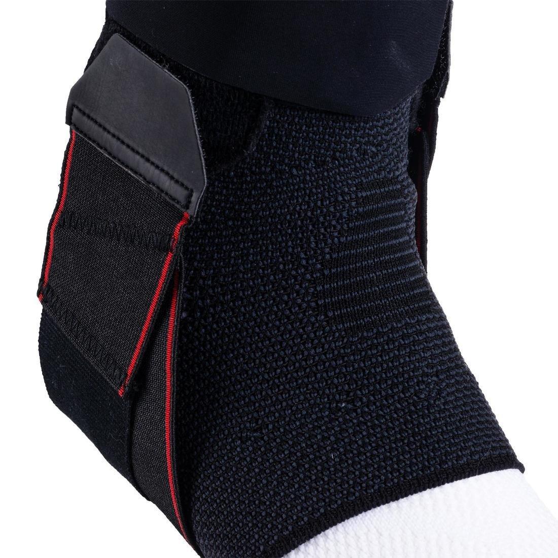 TARMAK - 1/2 Strong 500 Men's/Women's Right/Left Ankle Ligament Support - Black, Dark Grey