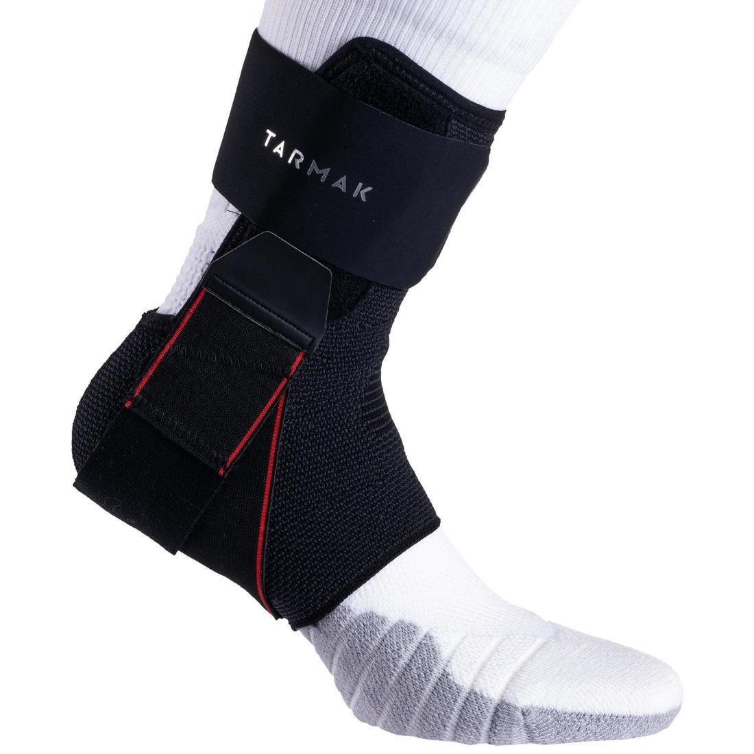 TARMAK - 1/2 Strong 500 Men's/Women's Right/Left Ankle Ligament Support - Black, Dark Grey