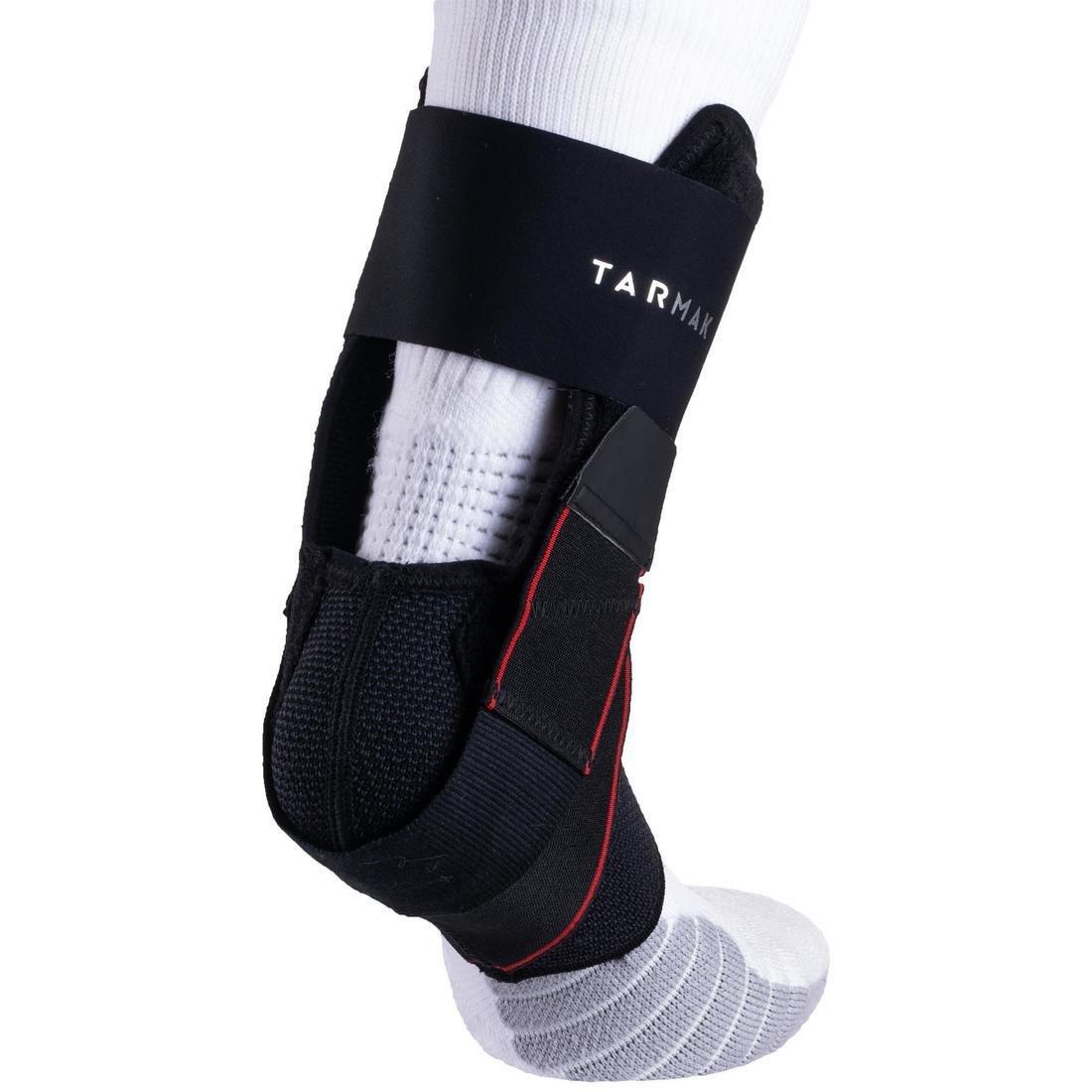 TARMAK - 1/2 Strong 500 Men's/Women's Right/Left Ankle Ligament Support - Black, Dark Grey