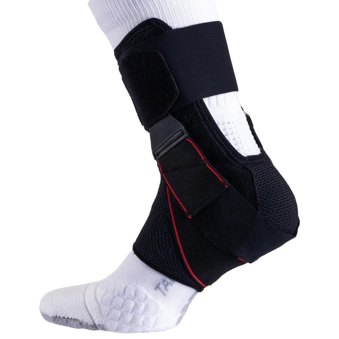 TARMAK - 1/2 Strong 500 Men's/Women's Right/Left Ankle Ligament Support - Black, Dark Grey