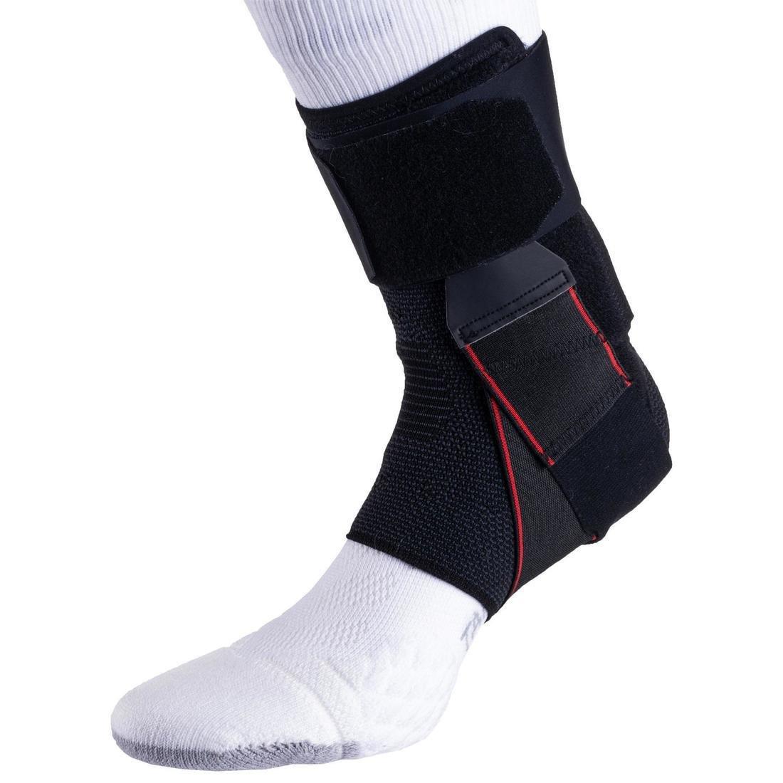 TARMAK - 1/2 Strong 500 Men's/Women's Right/Left Ankle Ligament Support - Black, Dark Grey