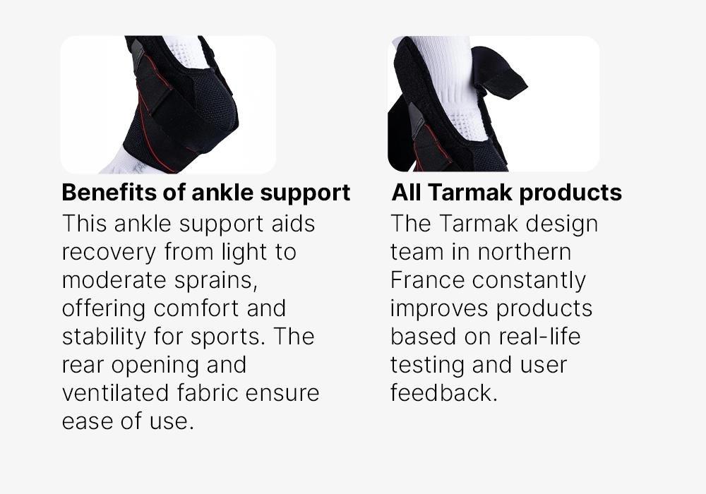 1/2 Strong 500 Men's/Women's Right/Left Ankle Ligament Support - Black, Dark Grey, , large image number 15