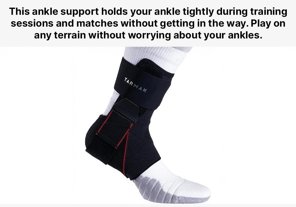 1/2 Strong 500 Men's/Women's Right/Left Ankle Ligament Support - Black, Dark Grey, , large image number 17