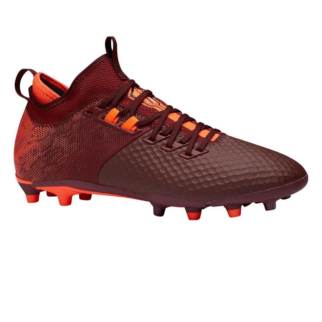 Adult Firm Ground Football Boots Agility 900 Mesh Mid, Fluo Blood Orange, , large image number 0