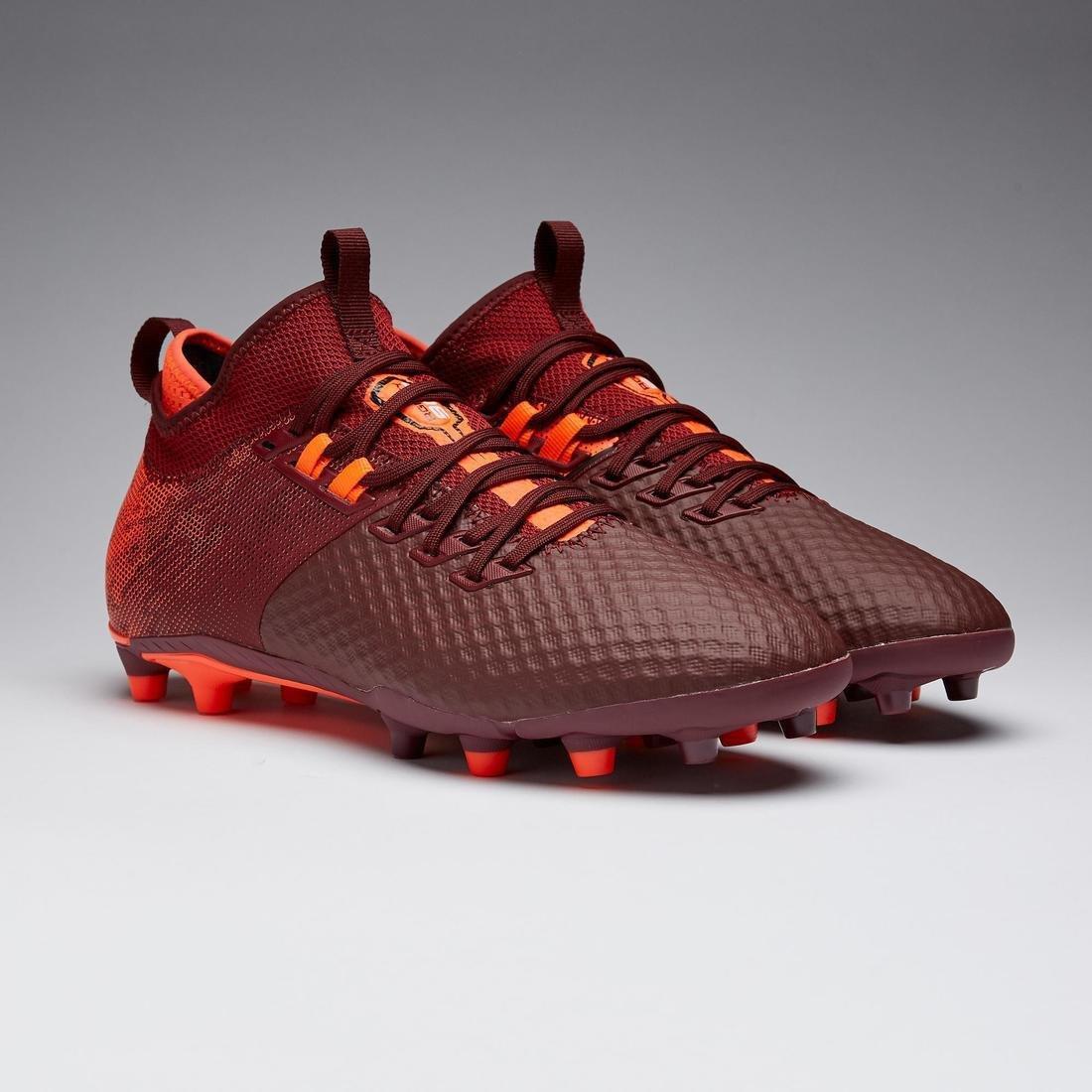 Adult Firm Ground Football Boots Agility 900 Mesh Mid, Fluo Blood Orange, , large image number 11