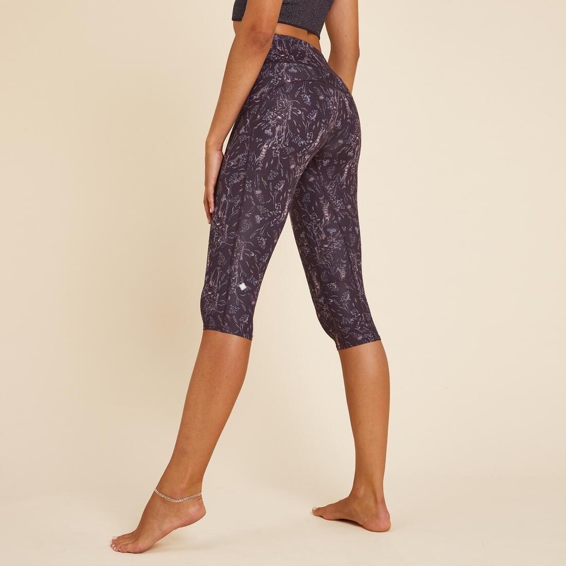 Women Dynamic Yoga Cropped Bottoms, Purple, , large image number 2