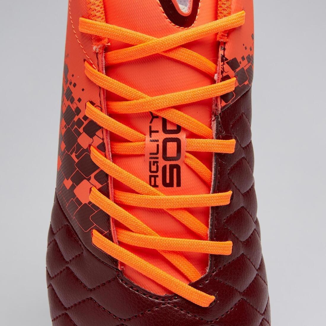 Adult Firm Pitch Football Boots Agility 500 TF, Chocolate Truffle, No Color, large image number 10