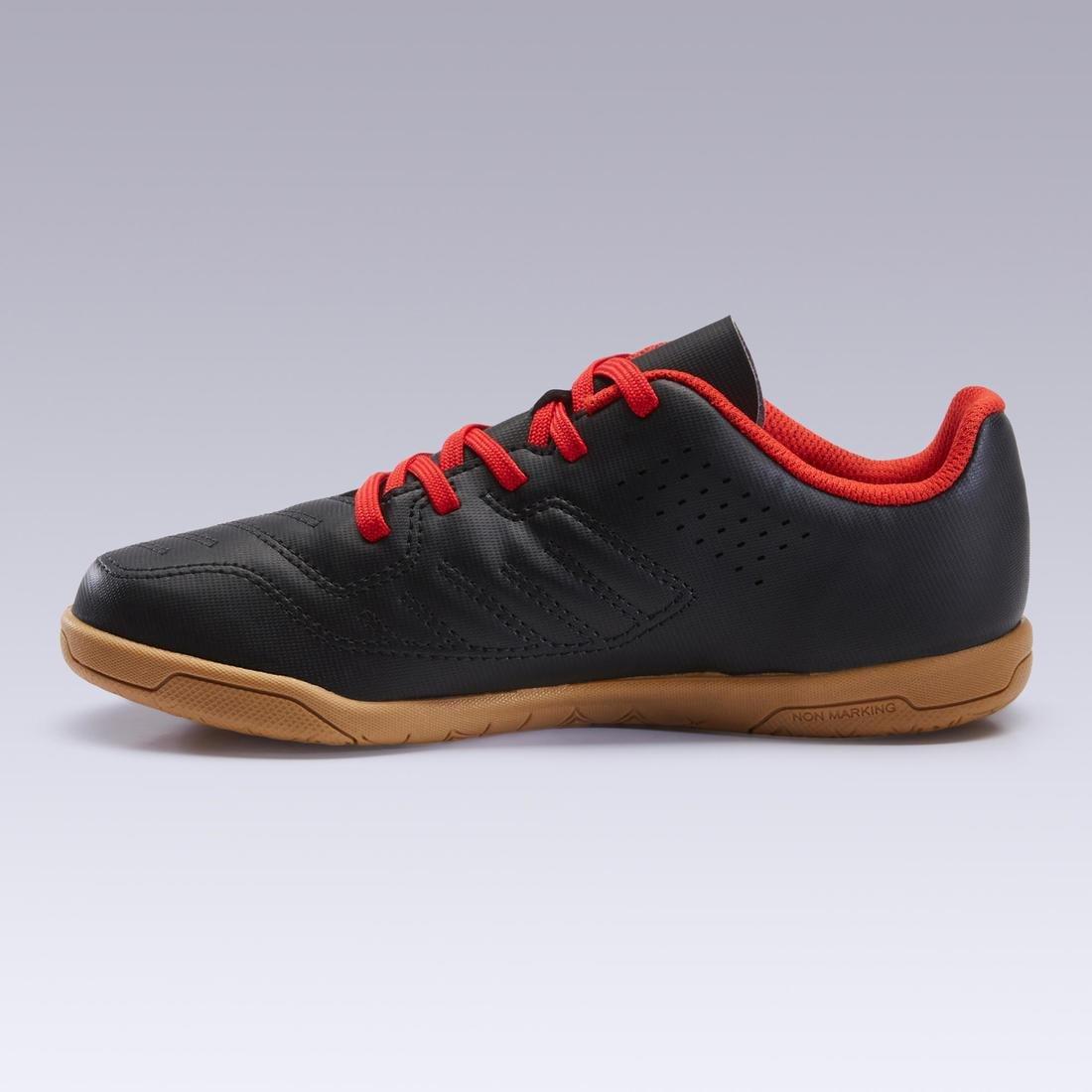 Kids Unisex Futsal Trainers - 100, Black, No Color, large image number 4