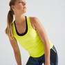 DOMYOS - Muscle BackFitness Tank Top My Top, Fluo Lime Yellow