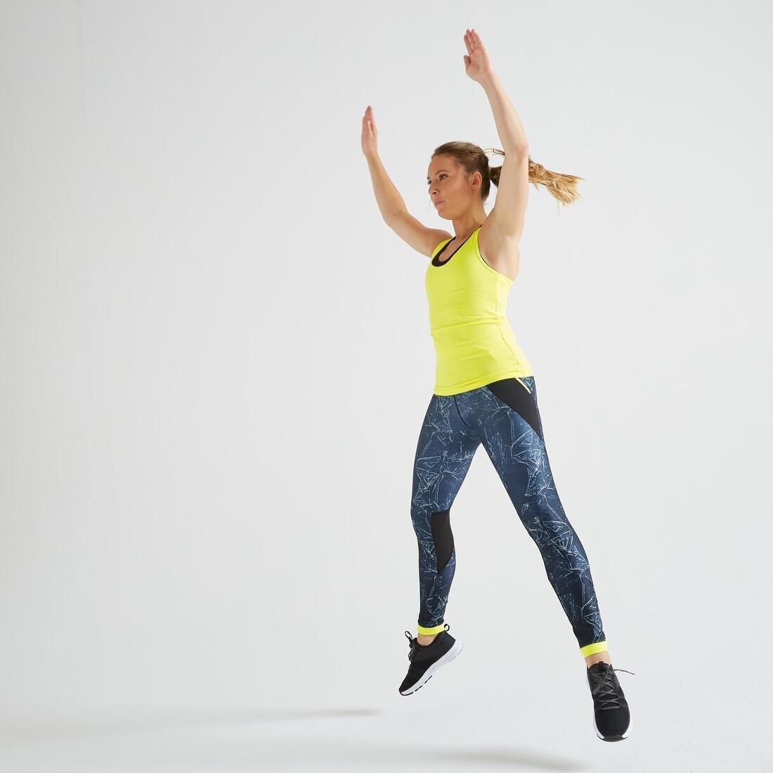 Muscle Back Fitness Tank Top My Top, Yellow, No Color, large image number 1