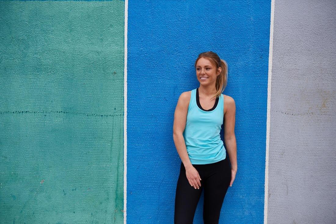 Muscle Back Fitness Tank Top My Top, Yellow, No Color, large image number 14