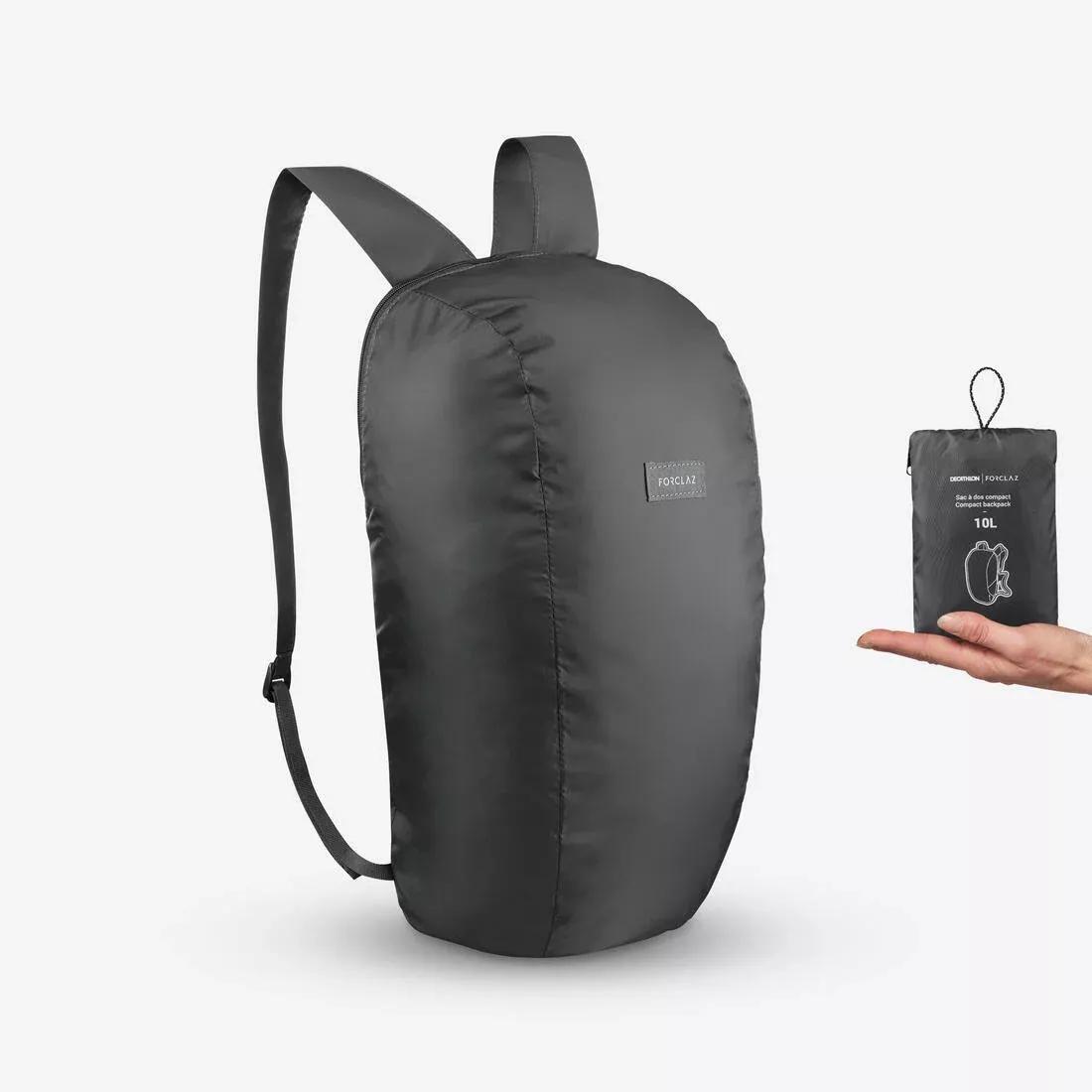 Compact Travel Backpack, Black, No Color, large image number 0