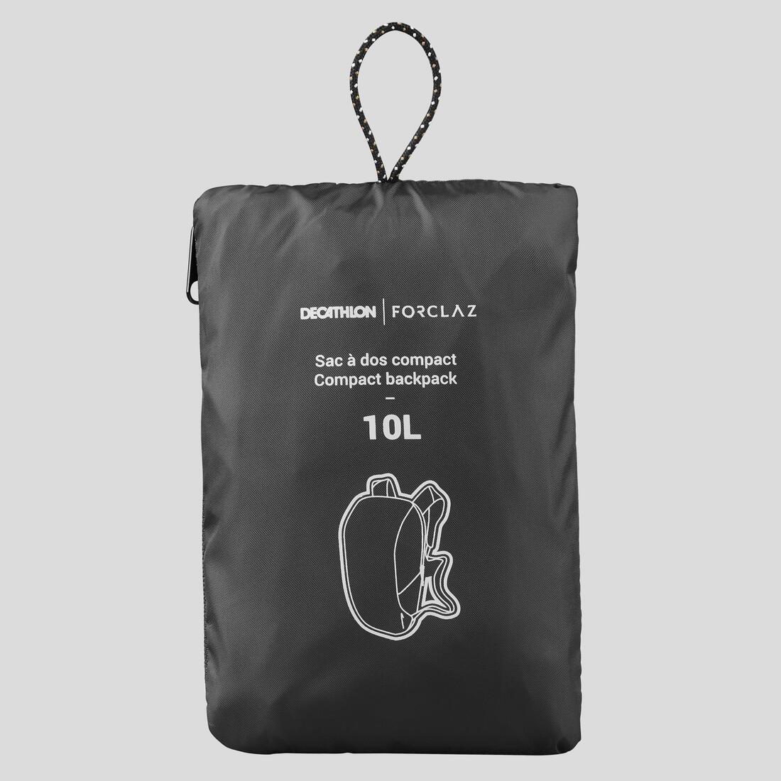 Compact Travel Backpack, Black, No Color, large image number 8