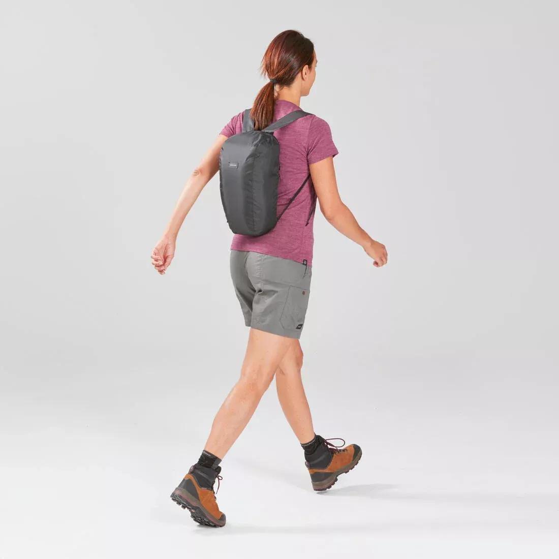 Compact Travel Backpack, Black, No Color, large image number 9