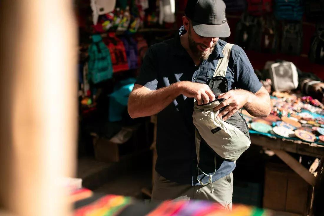 Compact Travel Backpack, Black, No Color, medium