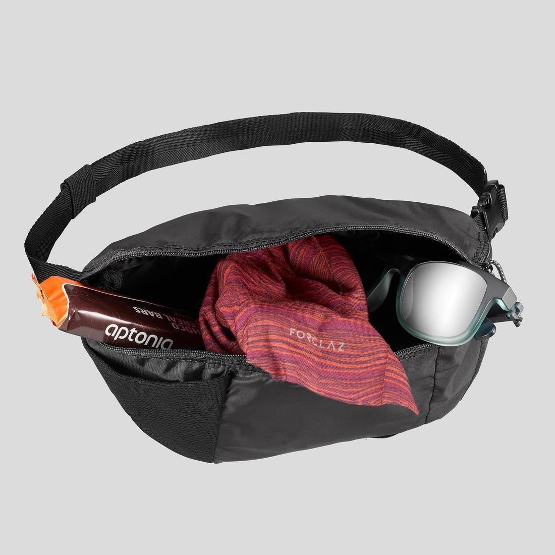 Compact Travel Bum Bag, Black, No Color, large image number 1
