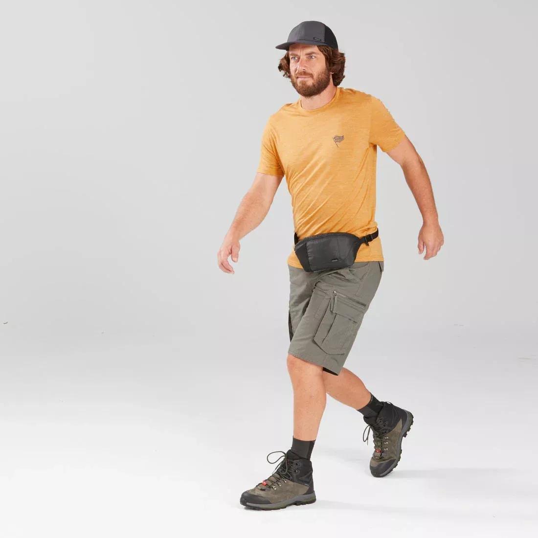 Compact Travel Bum Bag, Black, No Color, large image number 4