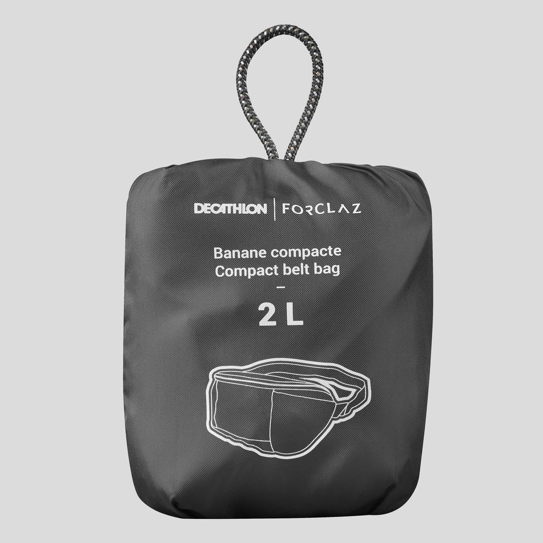 Compact Travel Bum Bag, Black, No Color, large image number 10