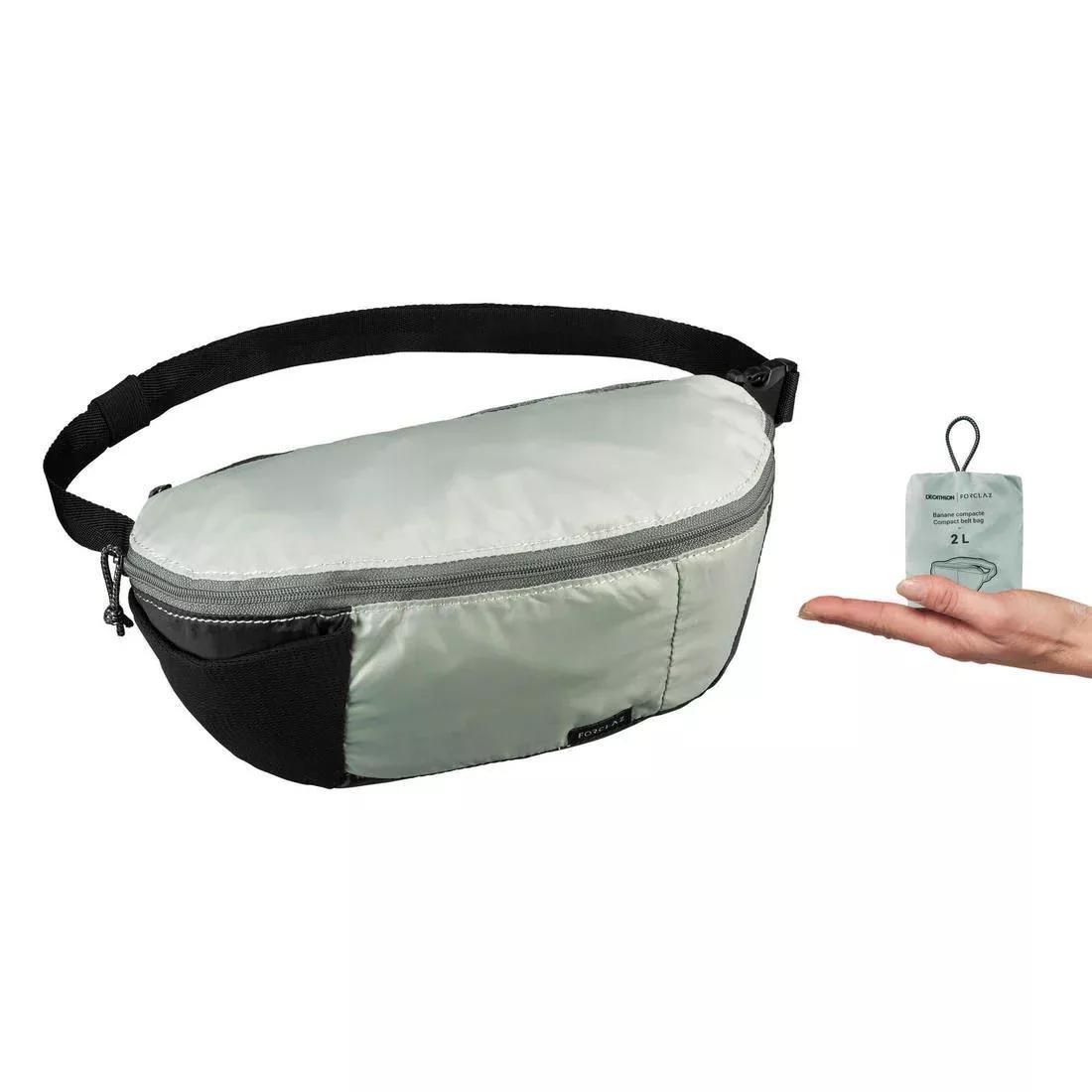 Compact Travel Bum Bag, Green, No Color, large image number 1